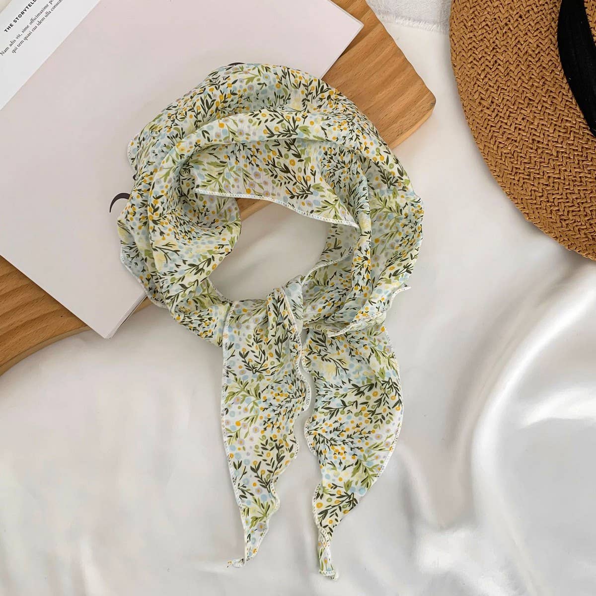 Floral Triangle Scarf Headband Neck Wrap_ Cwasc02967