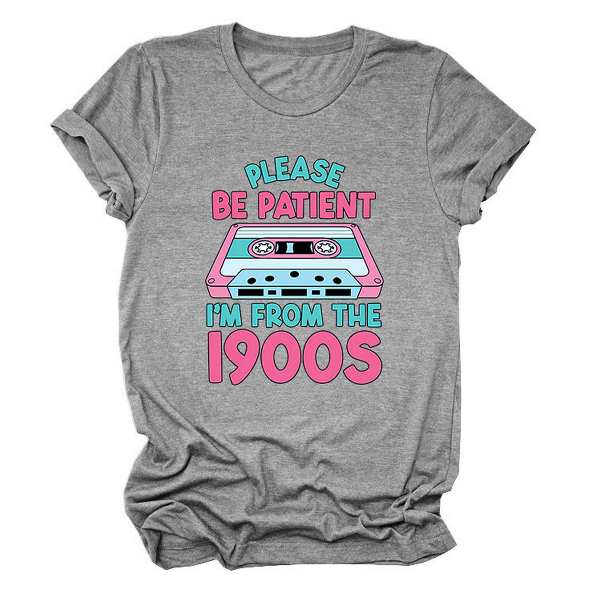 Women Teeplease Be Patient Letter Print_Cwtts1501