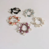 SHELL CAT EYE BEAD HAIR TIE CUTE PEARL NEW BAND_CWAHA6785