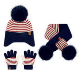 CHILDRENS WINTER WARM KNITTED THREE PIECE SUIT_CWMM2805