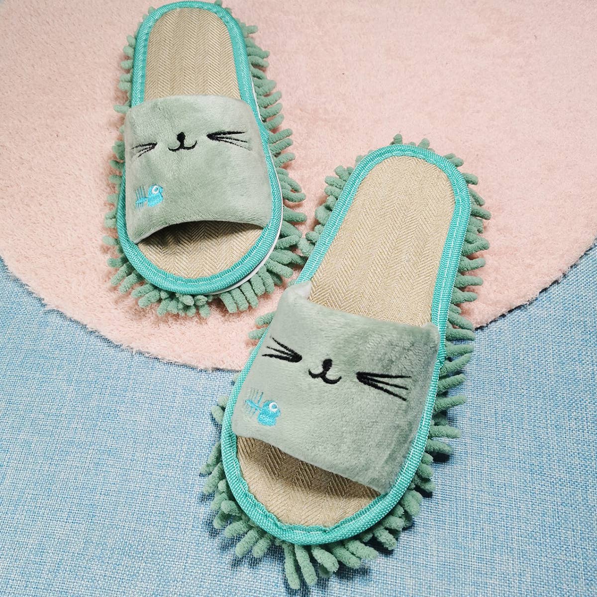 Washable Mop Slippers Mop Shoes Dusting Slippers
