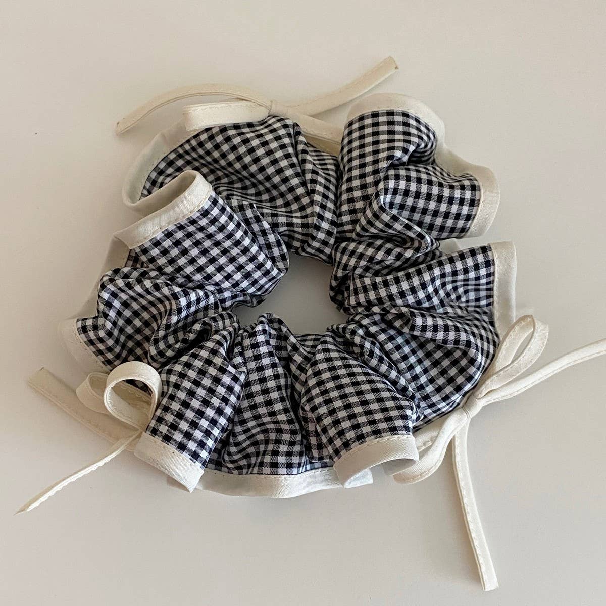 PLAID RIBBON BOW FABRIC HAIRBAND HAIR ACCESSORIES_CWAHA4040