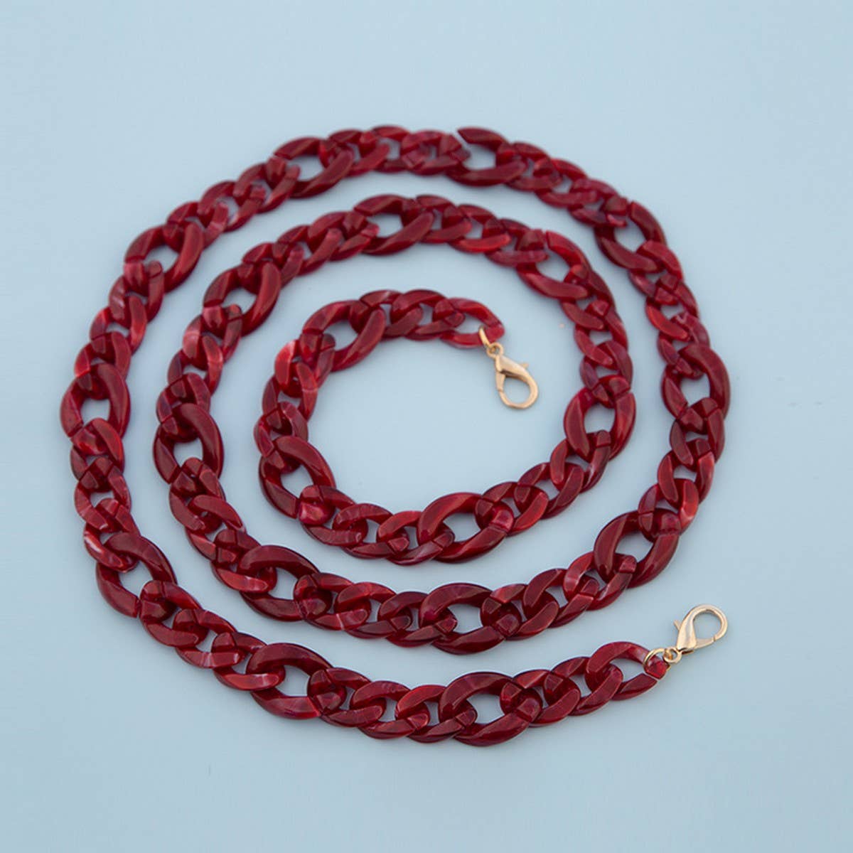 47IN ACRYLIC CROSSBODY CHAIN PHONE BAG STRAP_CWMM5102