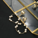NEW SIMPLE HIGH END NATURAL PEARL EARRINGS_CWAJE3817