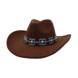 Unisex Cowboy Fedora Hat Ethnic Style_Cwah04445