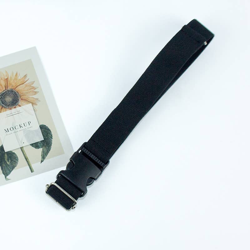 BUCKLE ADJUSTABLE SOLID COLOR BRAIDED BELT_CWABE0682