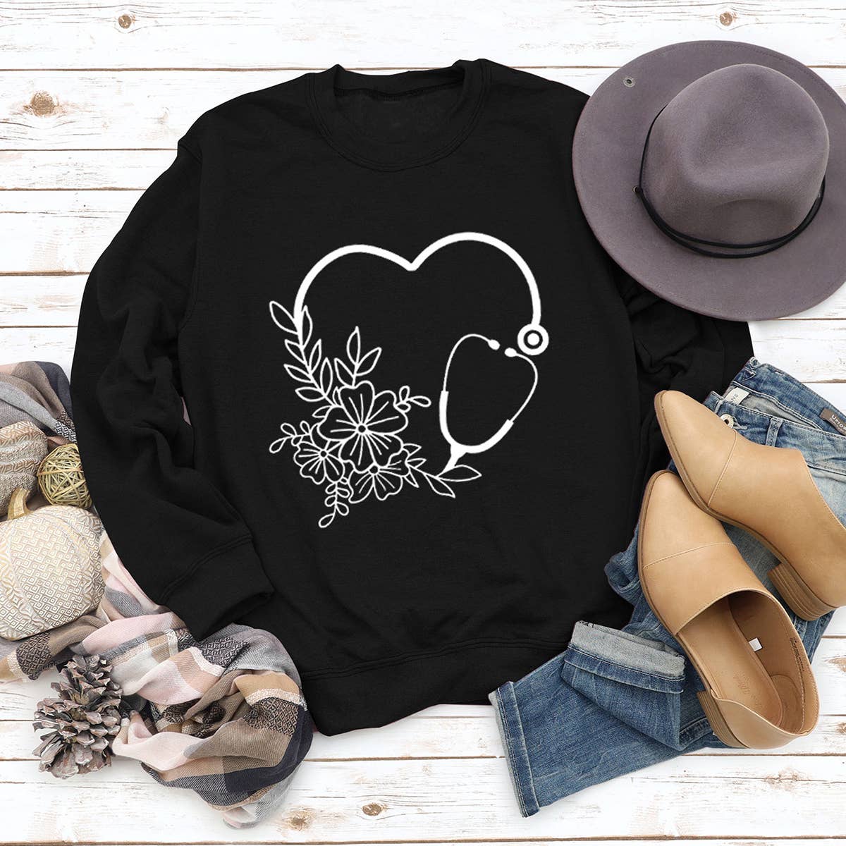 Valentine Day Printed Long Sleeved Pullover_Cwtstl0973