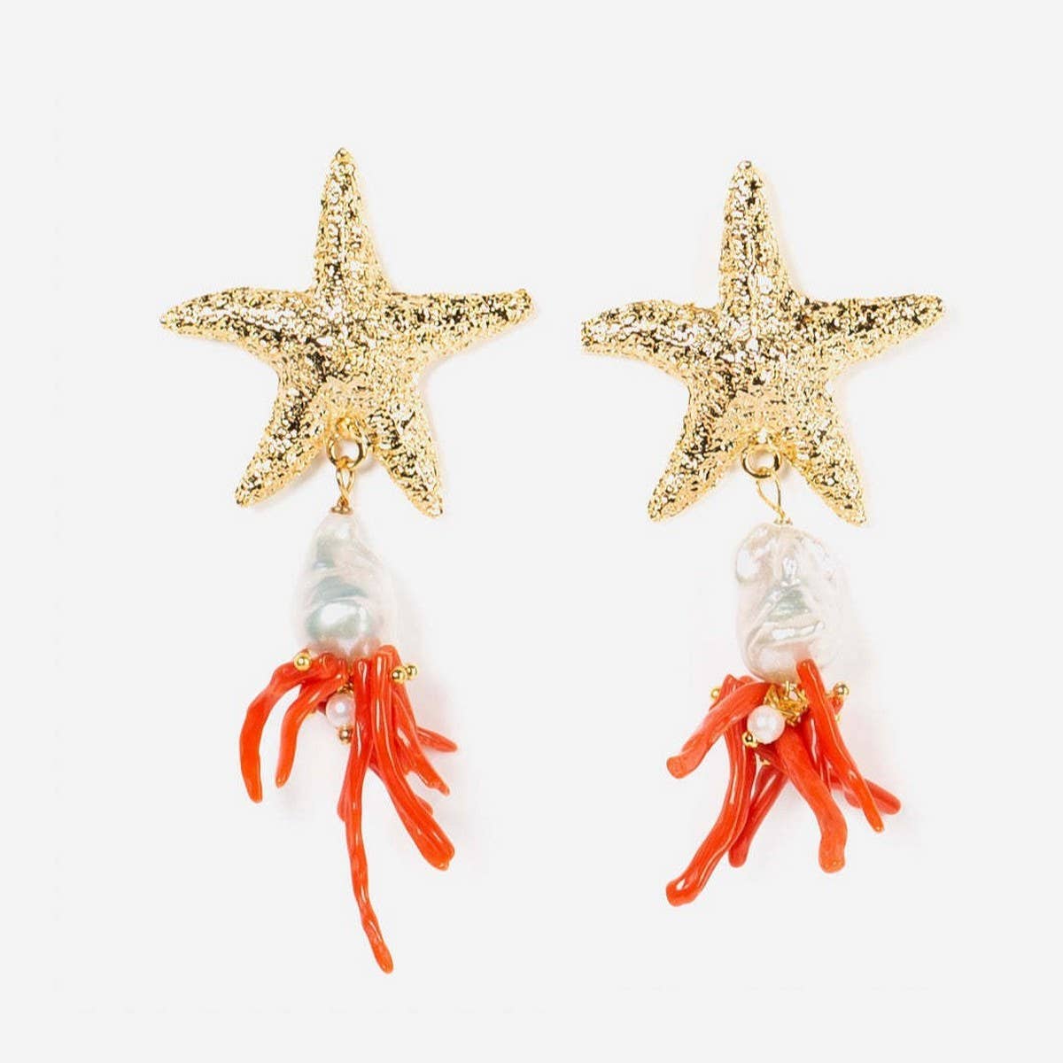 FASHIONABLE DESIGN OCEAN CORAL EARRINGS_CWAJE5048