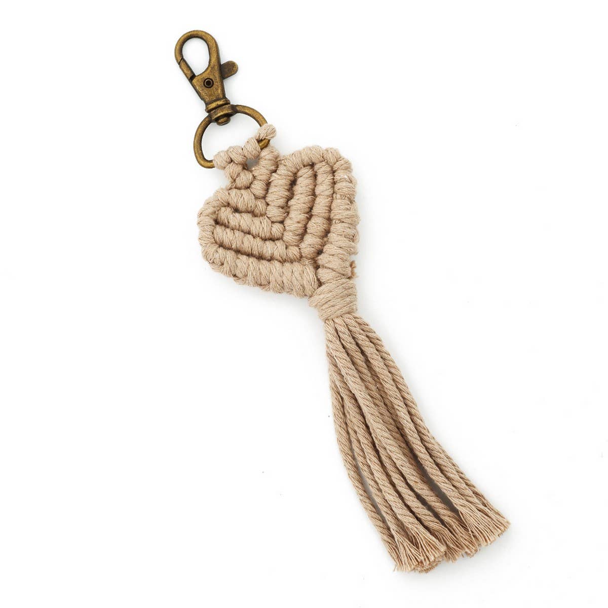 OVE PENDANT WOVEN KEYCHAIN COLORFUL HEART CHARM_CWMM6876