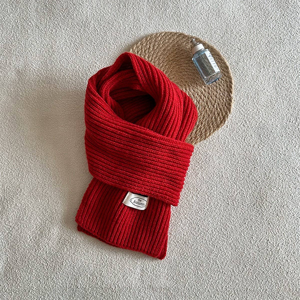 SOLID COLOR KNIT SCARF UNISEX WINTER ESSENTIAL_CWASC2280