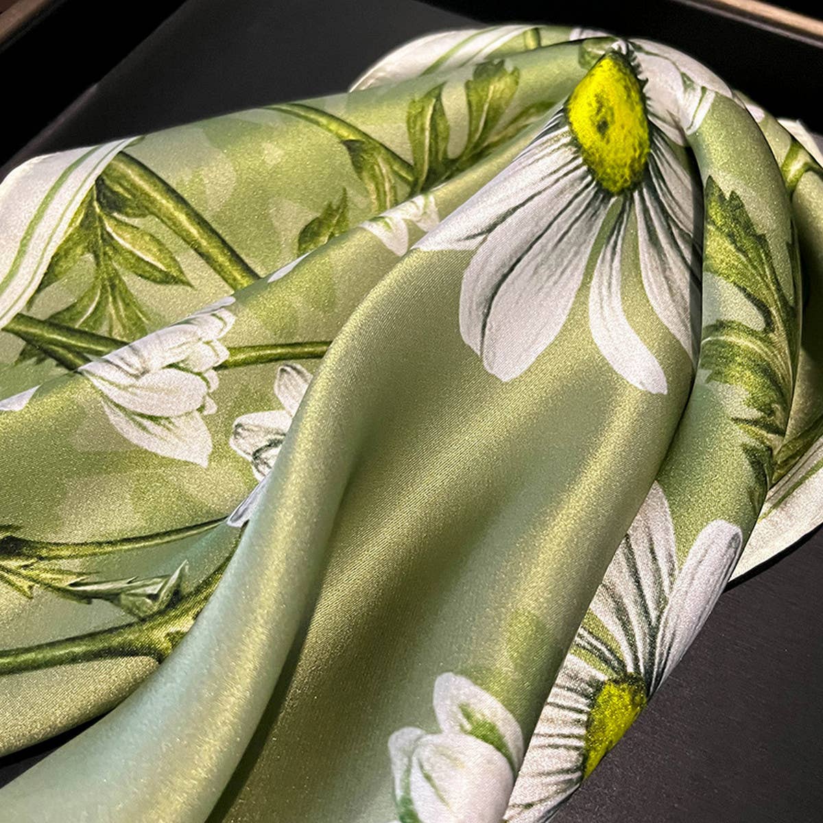 MULBERRY SILK SCARF PRINT LONG NECK HAIR WRAP_CWASC0553