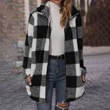 Women Lapel Double Faced Velvet Casual Jacket_Cwoja0570