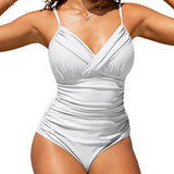 SOLID COLOR JUMPSUIT SEXY BIKINI SWIMSUIT_CWMW0154