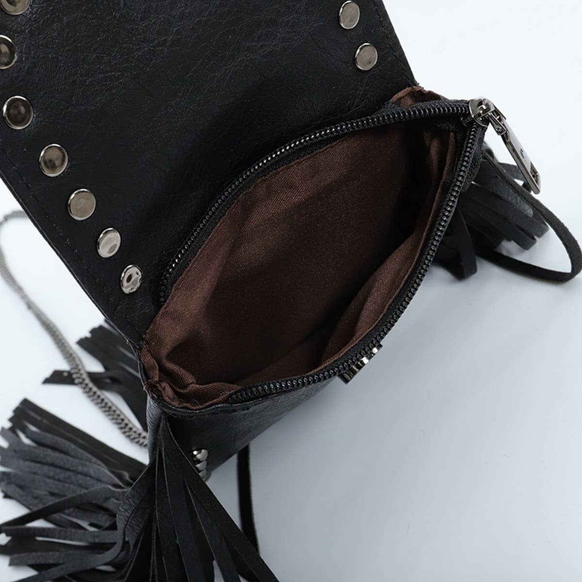 Cwab4543_Rivet Tassel Chain Shoulder Crossbody Bag