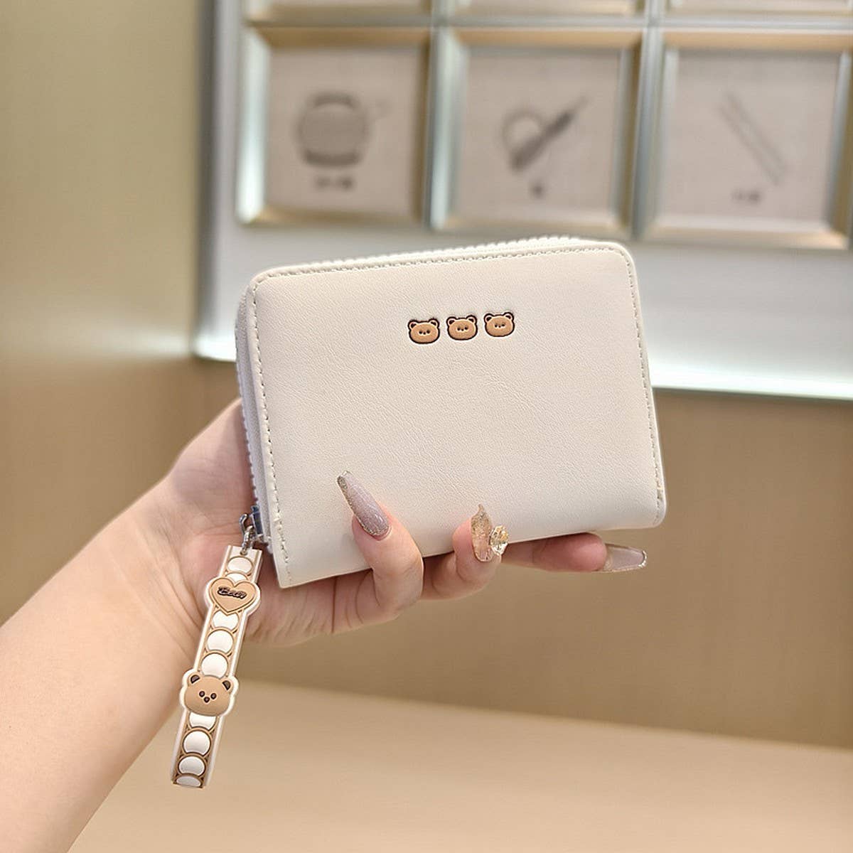 New Cute 3 Bear Zipper Wallet For Students_Cwab06242