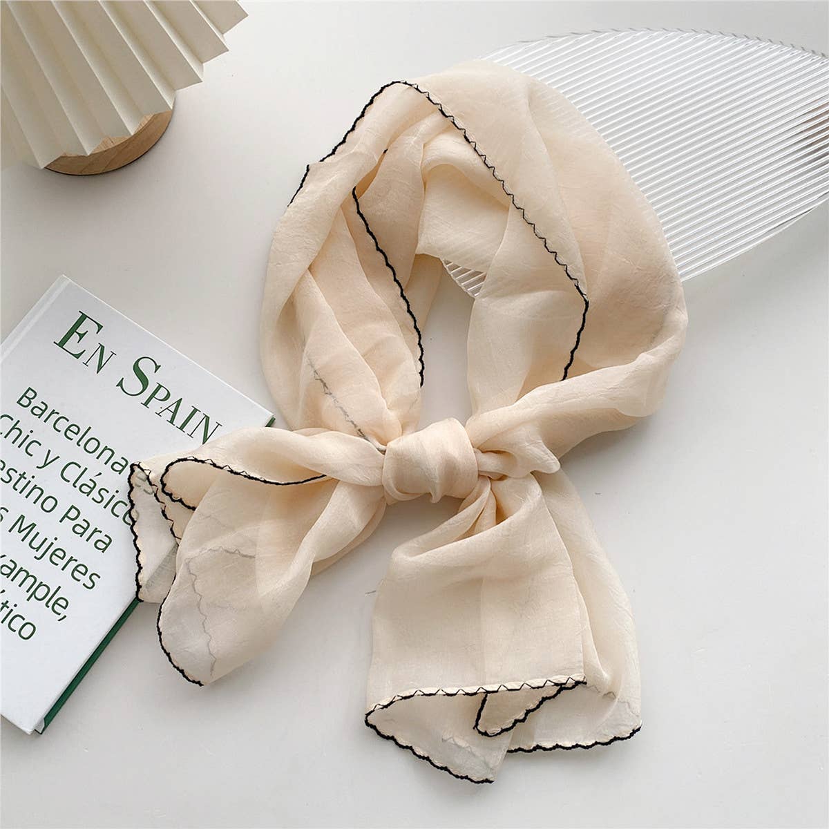 Cwasc2386_Long Solid Color Thin Small Scarf
