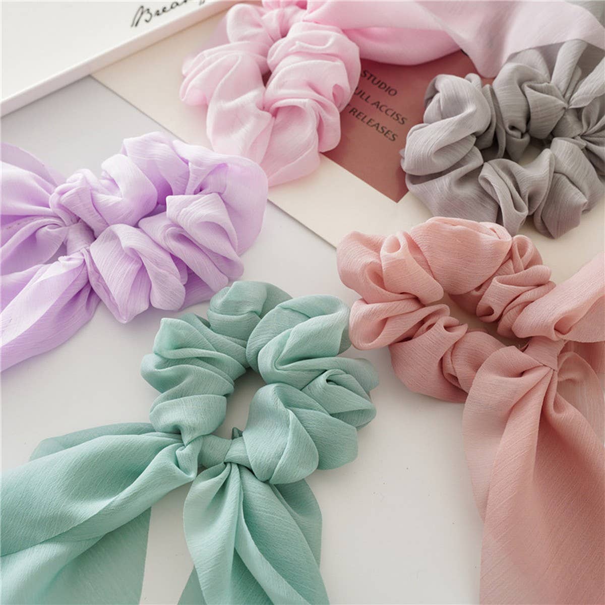 THIN BOW RIBBON TASSEL HAIR TIE_CWAHA0837