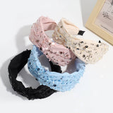 Vintage Mesh Sequin Knotted Headband