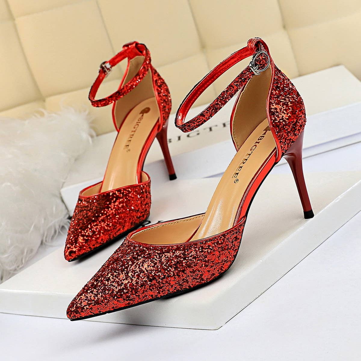 SHALLOW POINTED TOE SEQUINED SEXY HIGH HEELS_CWSHH0055