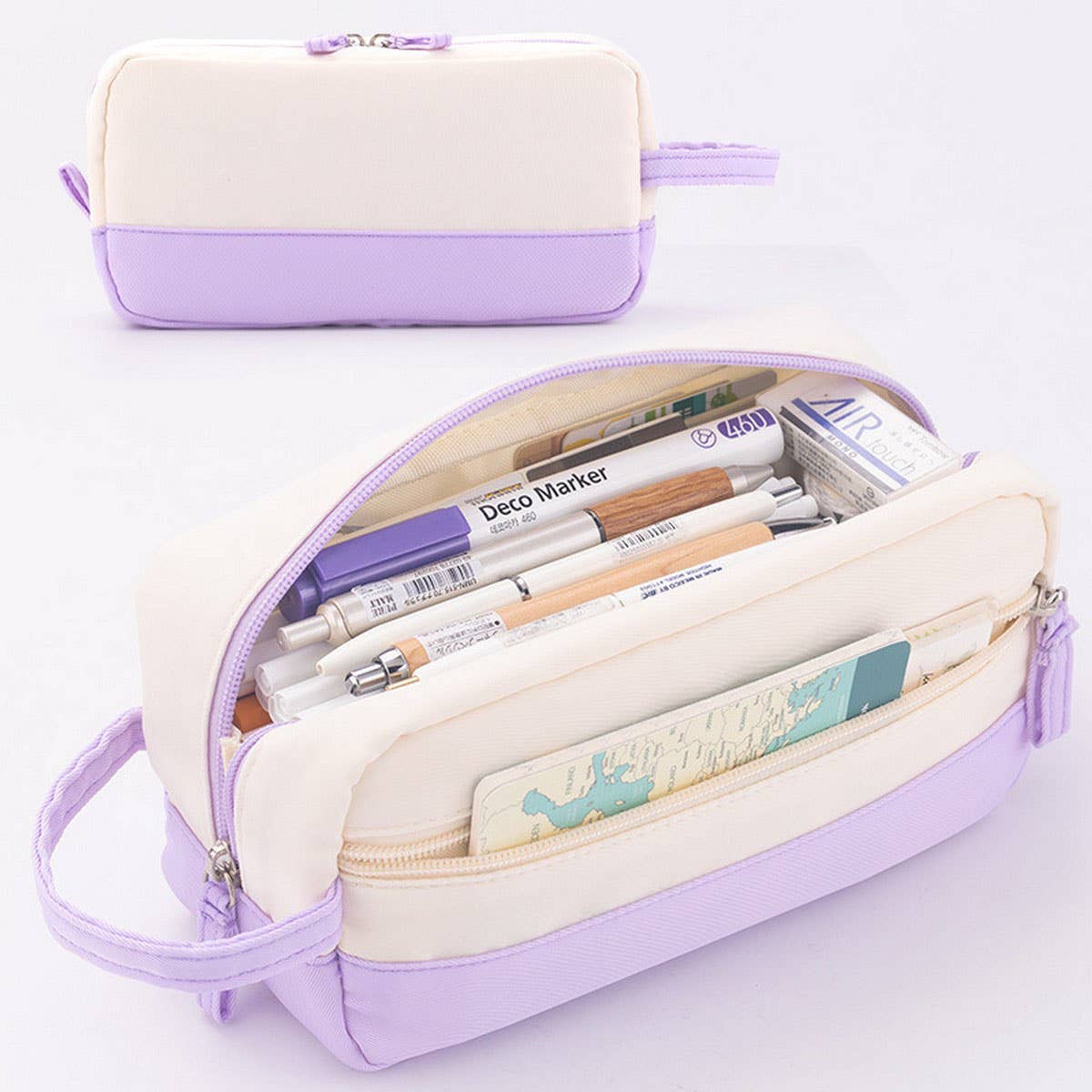 NEW LARGE CAPACITY DOUBLE LAYER PENCIL CASE_CWMM1979