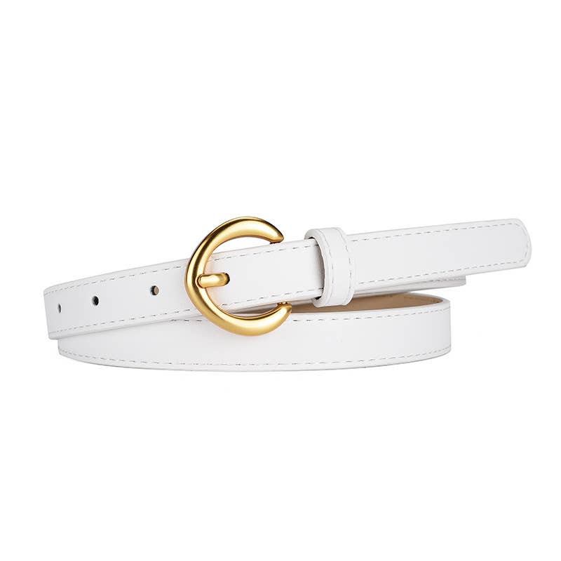 Alloy Buckle Belt Everything Simple Fashion Trend Belt_Cwabe0788