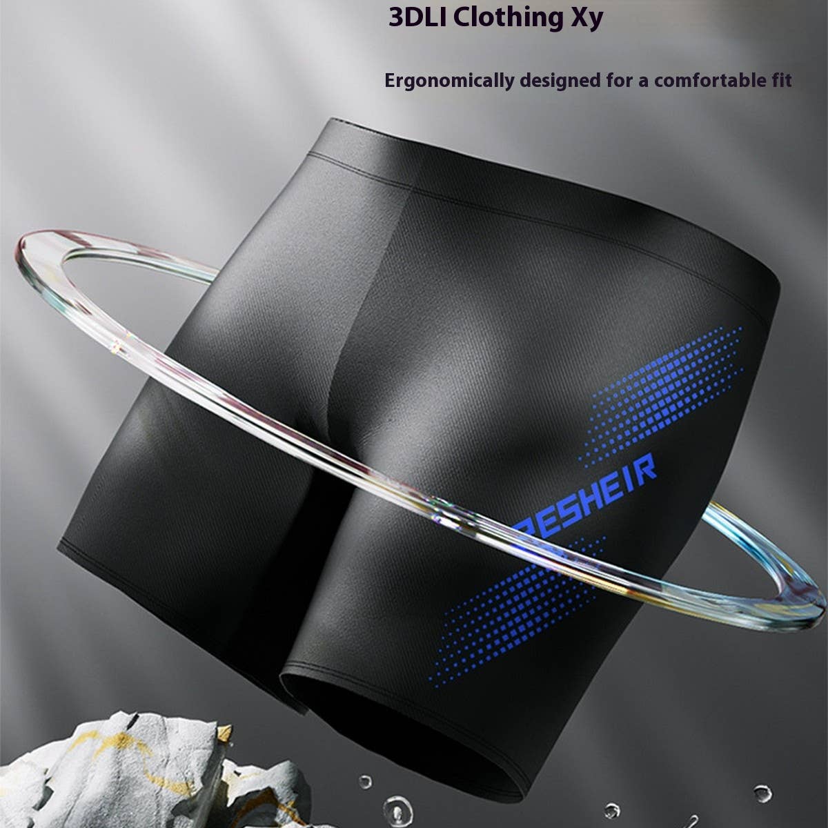 MENS HIGH WAIST QUICK DRY SWIM TRUNKS_CWMM6774