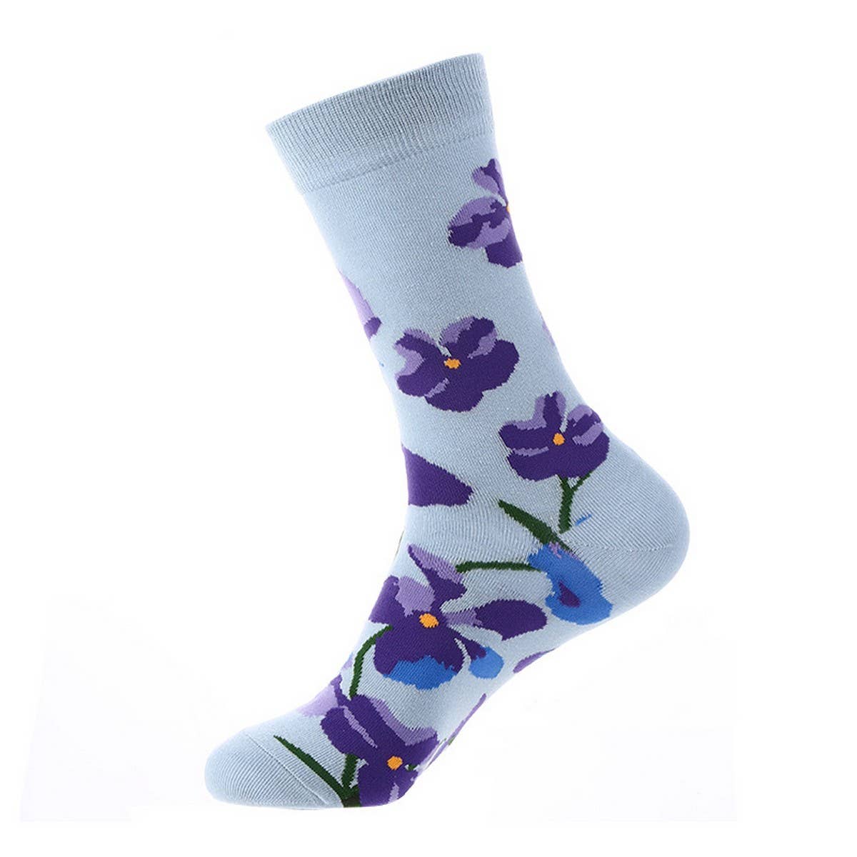 AUTUMN AND WINTER FLORAL MID CALF SOCKS_CWMS1005