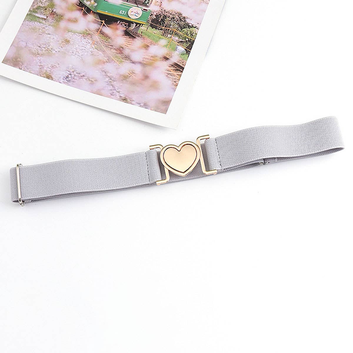 LOVE ALLOY ELASTIC BAND ELASTIC WOVEN CANVAS BELT_CWABE0680