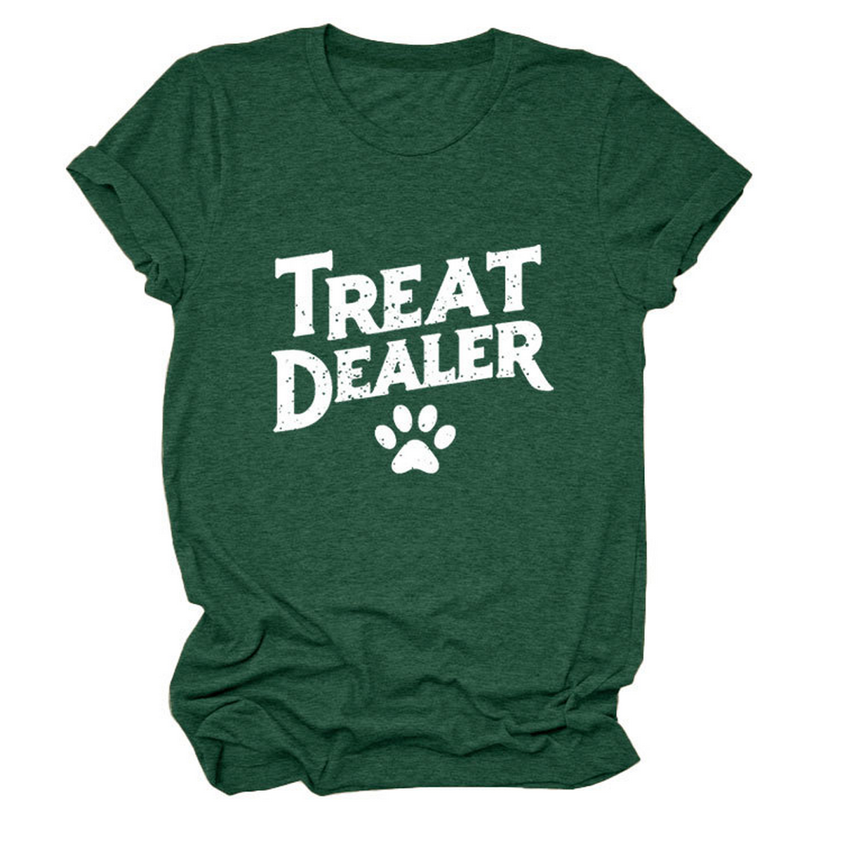 STYLISH CREW NECK SHORT SLEEVE TEE FOR WOMEN_CWDSD8365