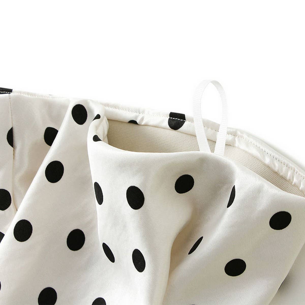 POLKA DOT SKIRT HIP SKIRT MID LENGTH A LINE SKIRT_CWBMS0294