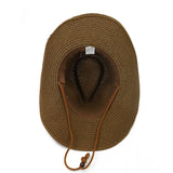 SEASIDE BEACH SUN PROTECTION DENIM STRAW HAT_CWAH1256