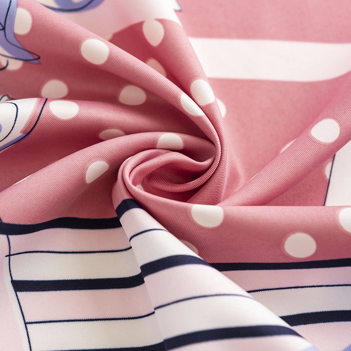 Vintage Circle Print Square Scarf