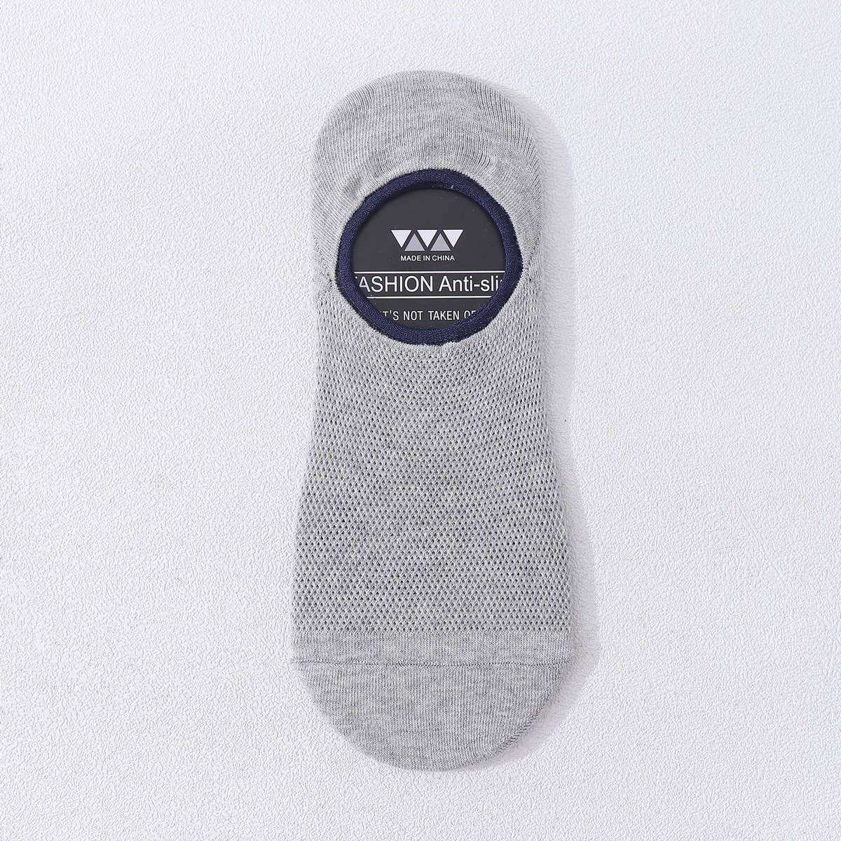 MENS SOLID COLOR COTTON ALL MATCH MESH BOAT SOCKS_CWMS2001