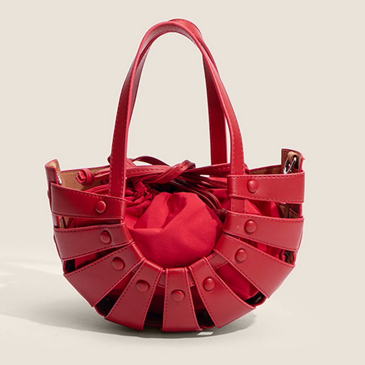 HOLLOW SEMICIRCLE WOVEN BEACH BAG_CWAB1908