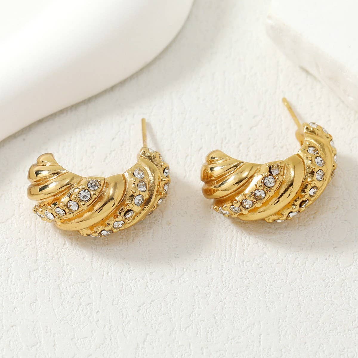 RETRO ALL MATCH GEOMETRIC RHINESTONE EARRINGS_CWMM3662