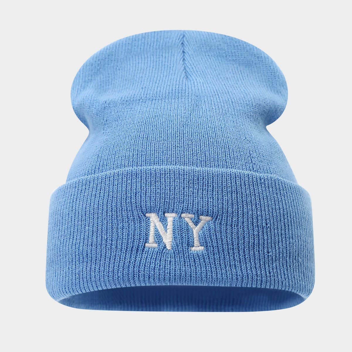 Ny Embroidery Knit Beanie Winter Warm Hat_Cwah04695