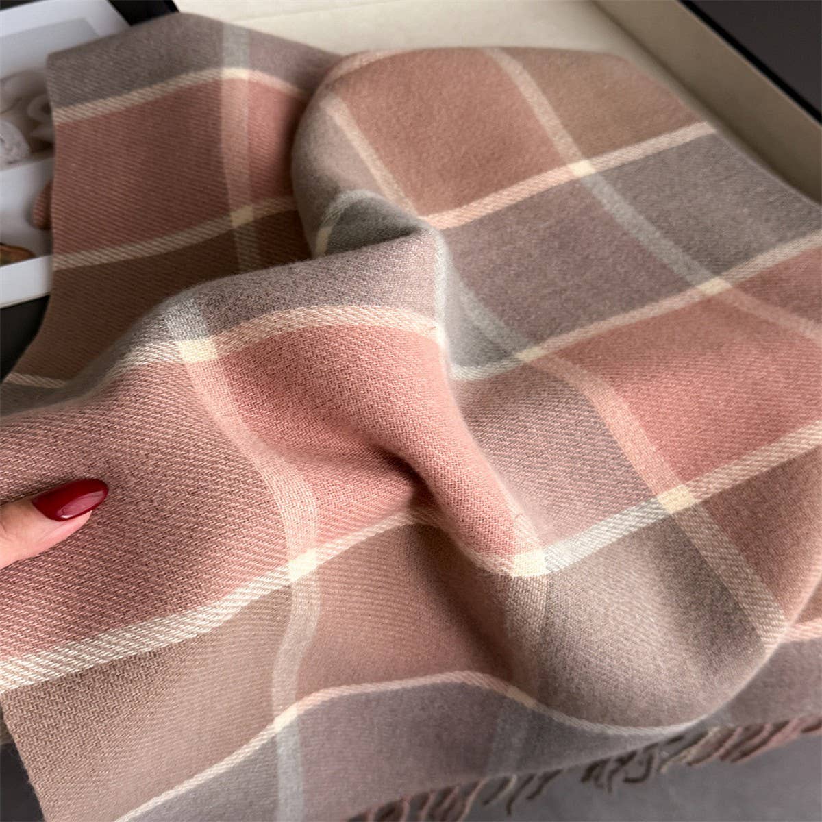 Vintage Soft Cashmere Feel Tassel Winter Scarf_Cwasc03236
