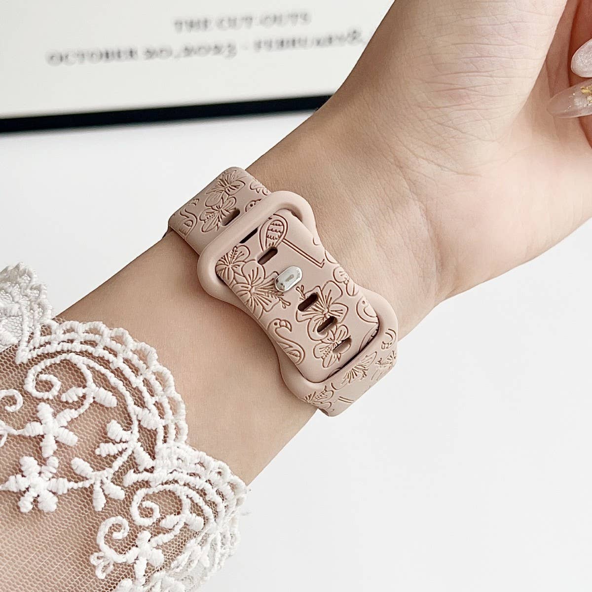 APPLE WATCH ULTRAS9S8 ENGRAVED FLAMINGO STRAP_CWWW0057