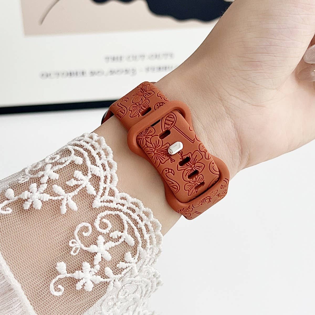 APPLE WATCH ULTRAS9S8 ENGRAVED FLAMINGO STRAP_CWWW0057