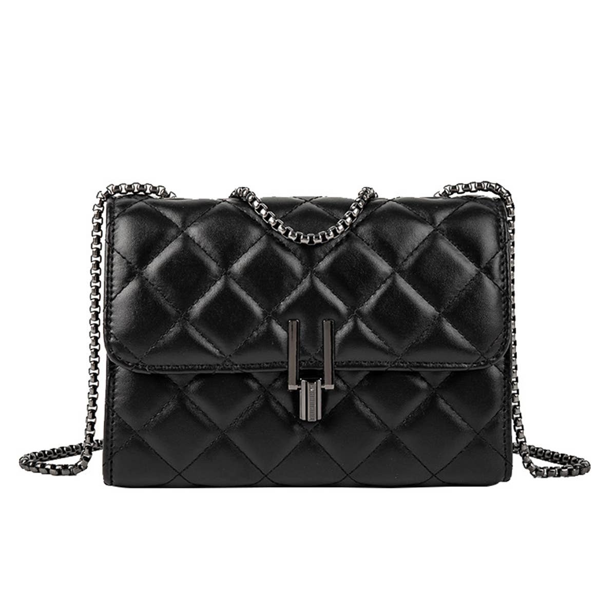 DIAMOND CHECKERED CHAIN BAG SHOULDER BAG_CUAB0166