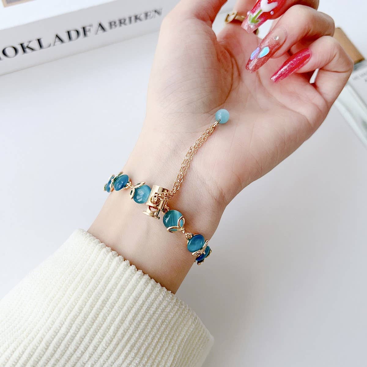 APPLE WATCH 9 CATS EYE METAL BRACELET STRAP_CWWW0064