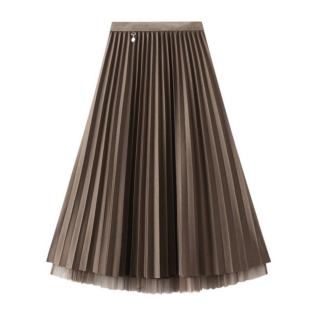 REVERSIBLE PLEATED TULLE A LINE MIDI SKIRT_CWBMS0374