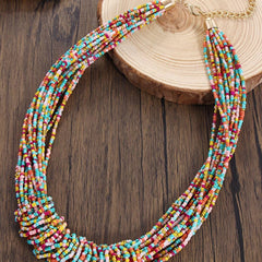 COLORFUL MULTI LAYERED HANDMADE BEADED NECKLACE_CWAJE1571