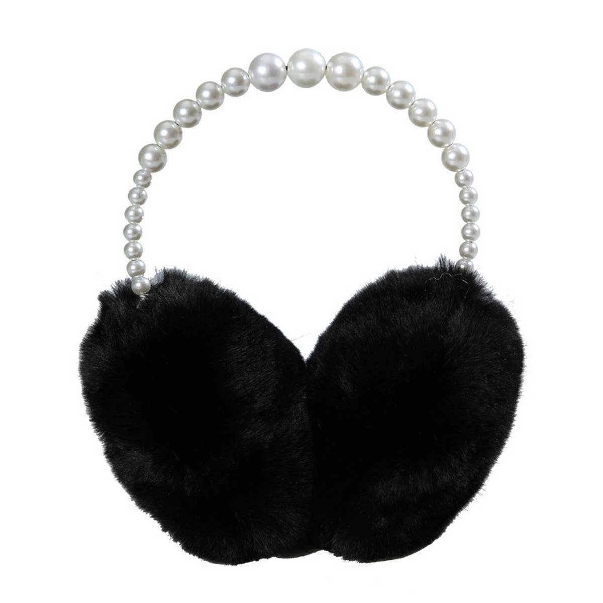 FASHIONABLE WARM PEARL EARMUFFS_CWMM1432