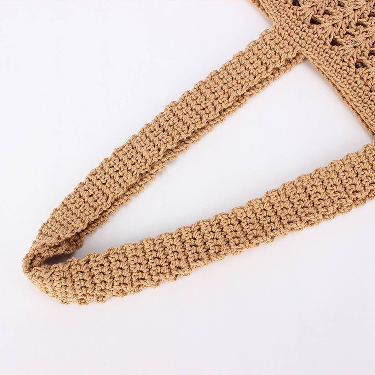 HOLLOW ONE SHOULDER BAG BEACH BAGS TOTES WITH MESH_CWAB4664