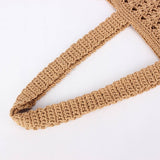 HOLLOW ONE SHOULDER BAG BEACH BAGS TOTES WITH MESH_CWAB4664