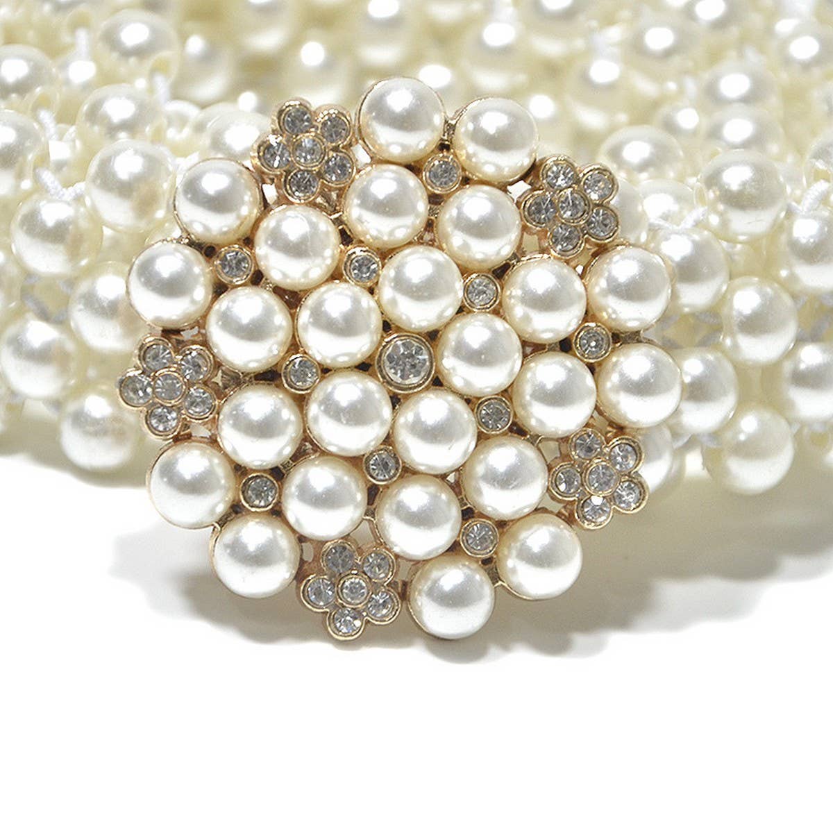 Women'S Stretch Pearl Elastic Waist Chain_Cwabe0522