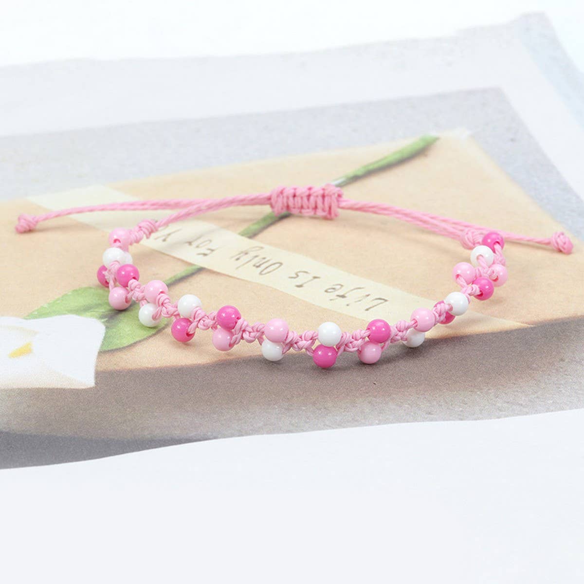 MACARON COLORED BEAD WOVEN BRACELET_CWAJE0728