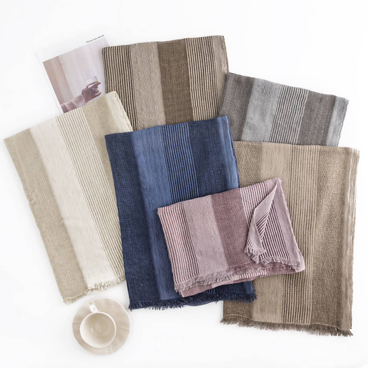 BOHO FAUX CASHMERE SCARF VINTAGE WRAP FOR WOMEN_CWASC1005