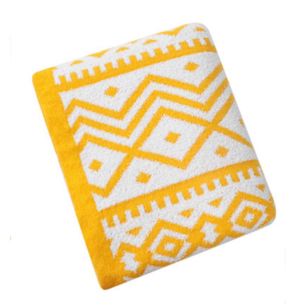 KNITTED SOFT AND LIGHT GEOMETRIC PATTERN BLANKET_CWMM0208